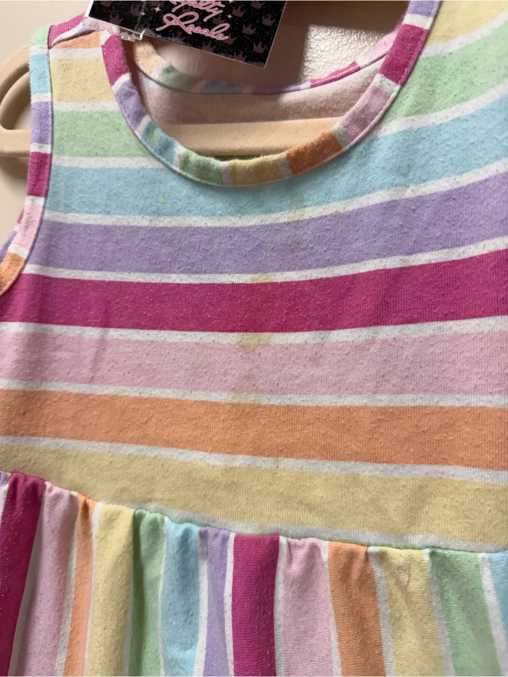 Toddler Rainbow Stripe Tank Dress - 2T - Picture 2 of 2